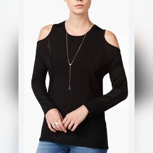 BAR lll Perforated cold shoulder long sleeve top size XXL